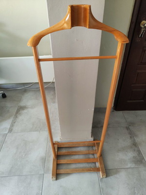 Wooden valet stand vintage, like new floor hanger