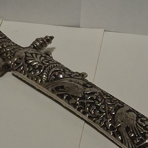 Athens Decorative Greek Knife vintage with embossed metal sheath