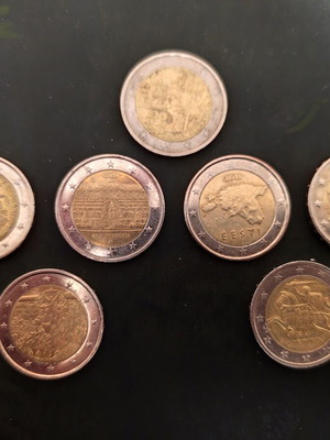 Collection of seven coins used, No4, pack