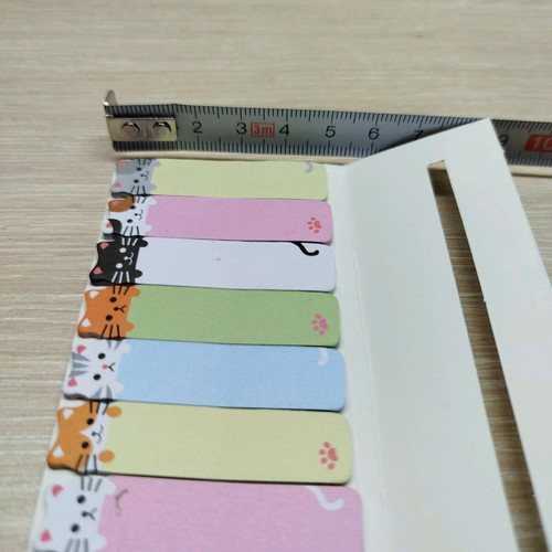 Sticky bookmarks with colorful cats, new