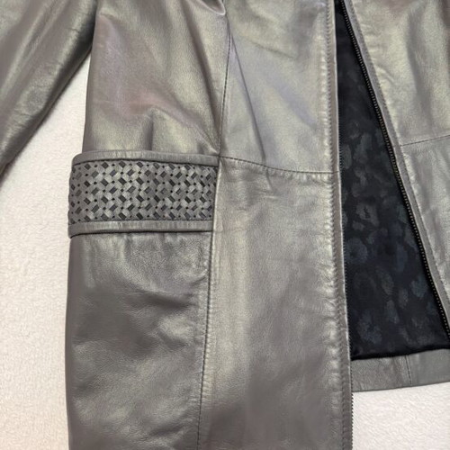 Leather jacket new, grey, sizes M and L