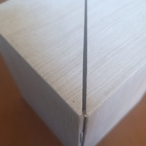 Jewelry box with four compartments, hard cardboard, white and grey