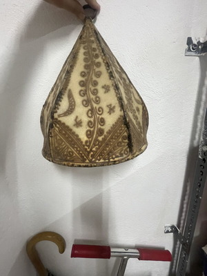Leather wall sconces like new with Moroccan designs for exotic atmosphere