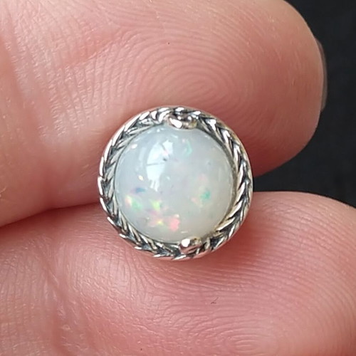 Silver Pandora Bracelet Charm with Opal s925 like new