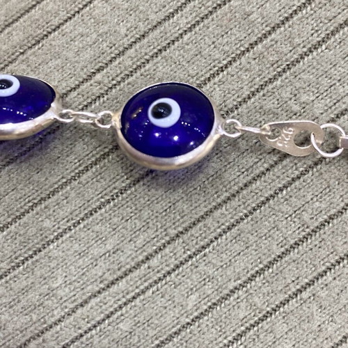 Silver bracelet 925 with matakia new, blue and silver