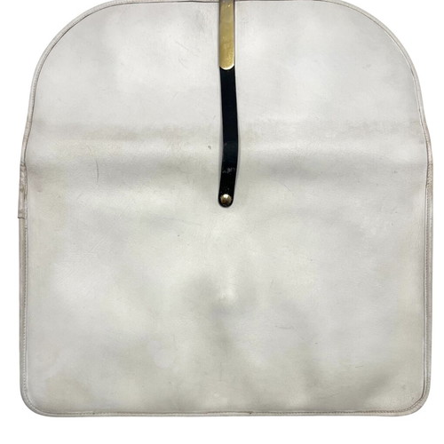 Christian Dior vintage λευκό δερμάτινο clutch μεταχειρισμένο