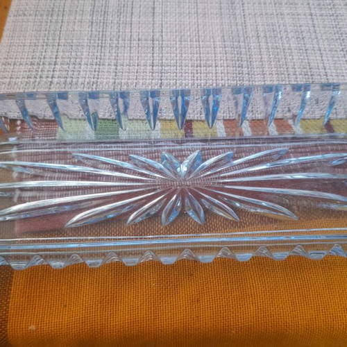 Crystal small serving tray for table