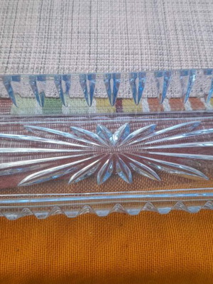 Crystal small serving tray for table