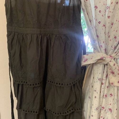 Naf Naf knee-length dress used in olive color, size L
