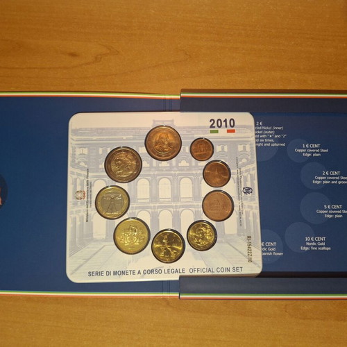 Italy Year Coin Folder 2008-2010 BU Condition