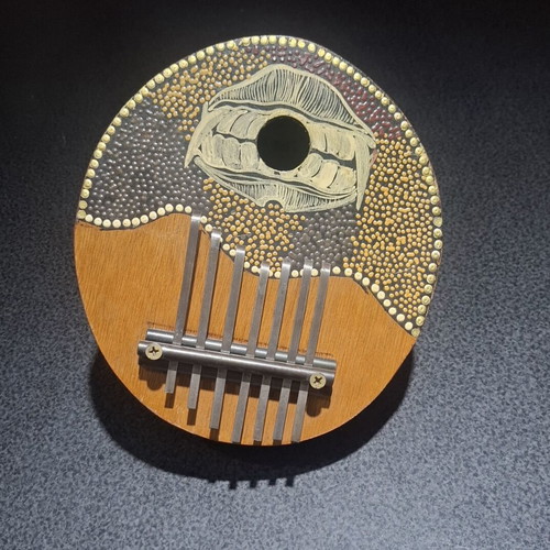 Handmade Kalimba from Coconut Shell (7 Keys) Ethnic Decorative & Musical Instrument