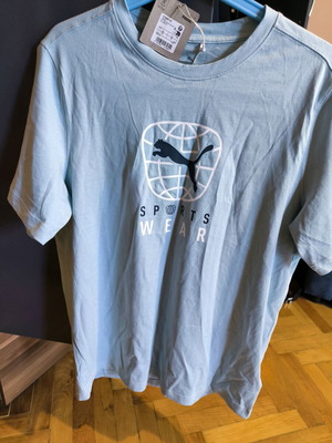 Puma men's t-shirt new, light blue, size M