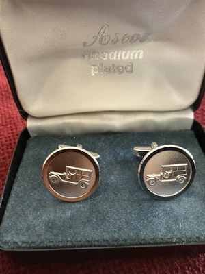 Ascot cufflinks like new, silver