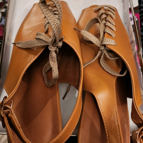 Shein flat shoes vintage style beige like new