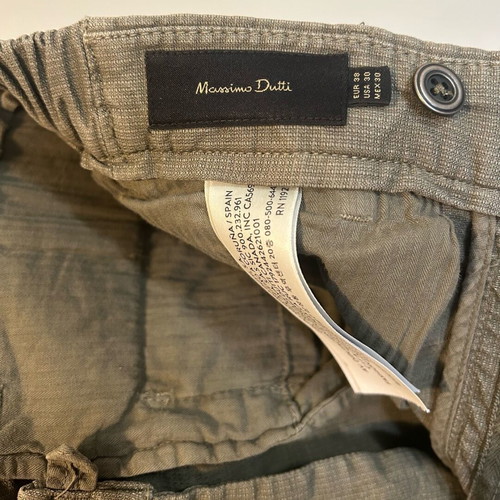 Massimo Dutti men's jogger fit pants like new, olive, size 38