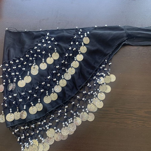 Belly Dance Belt Scarf used with Silver Coins