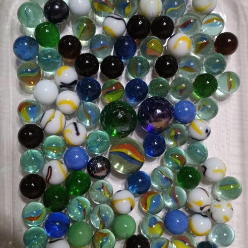 Marbles new, pack of 124 Φ16 and 3 Φ25