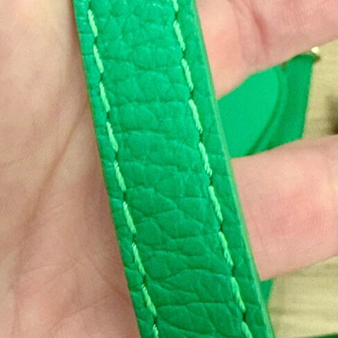 Italian leather crossbody bag green new