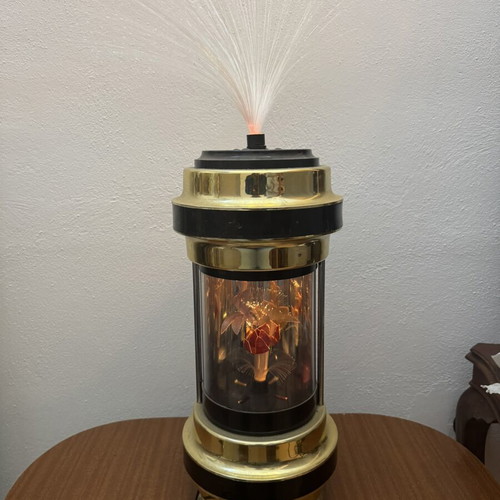 Rare table lamp used with rotating internal feature