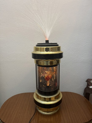 Rare table lamp used with rotating internal feature