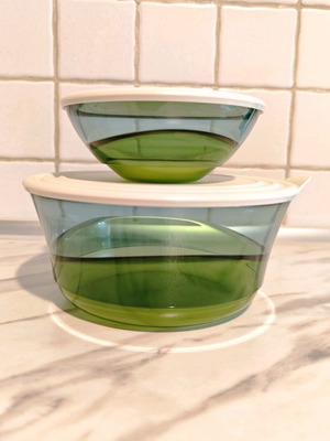 Tupperware elegant bowl set 500ml and 2.3lt new