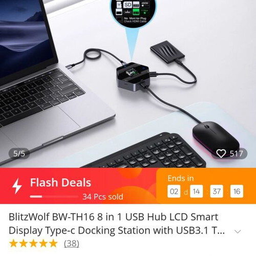 Blitzwolf Docking Station BW-TH16 Like New