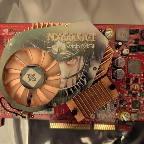 MSI Geforce NX6600GT AGP 128MB graphics card