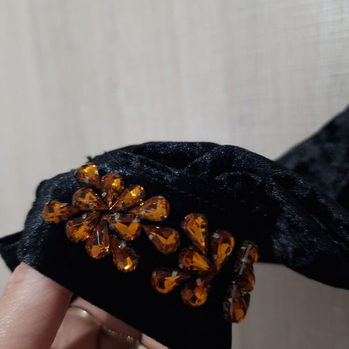 Velvet midaxi dress new with glass rhinestones size M to L