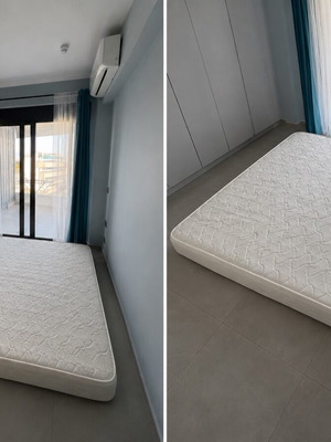 Spring mattress firm with pocket springs, removable cover, like new 140x200 cm