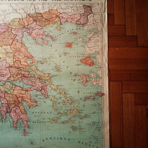 Rare Authentic Map of Greece 1940, like new, 70x100 cm