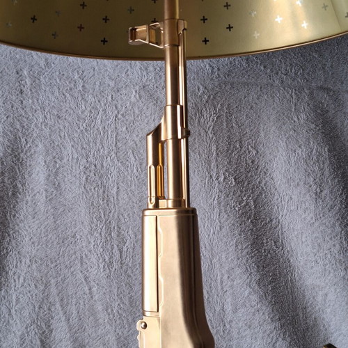 Flos Lounge Gun Lamp Philippe Starck authentic gold finish