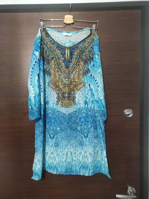 Καφτάνι παραλίας μεταχειρισμένο, μπλε, one size