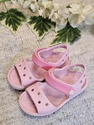 Παντόφλες Crocs παιδικές μεταχειρισμένες, ροζ, No 23-24