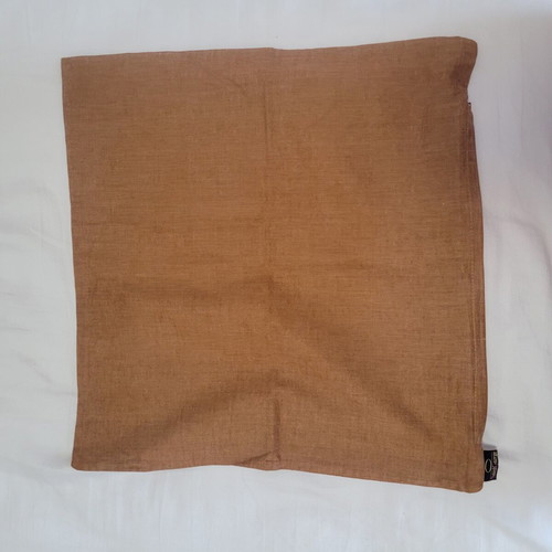 Brown sofa pillow cover with zipper, 40x40 cm