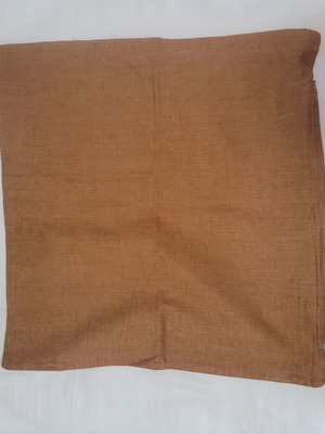 Brown sofa pillow cover with zipper, 40x40 cm