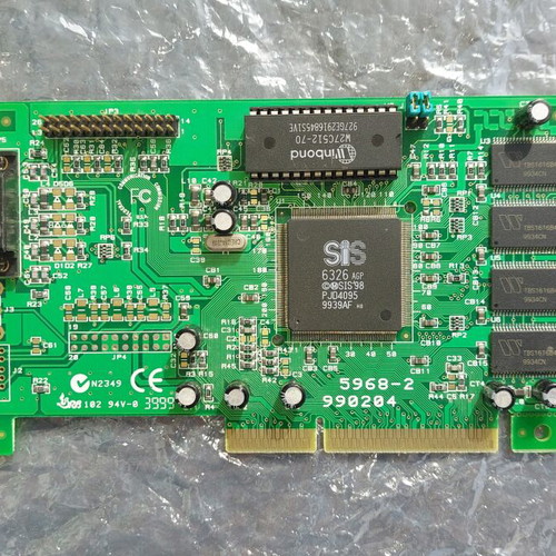 SIS 6326 4MB PCI VGA graphics card used, vintage for collectors