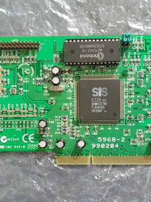 SIS 6326 4MB PCI VGA graphics card used, vintage for collectors