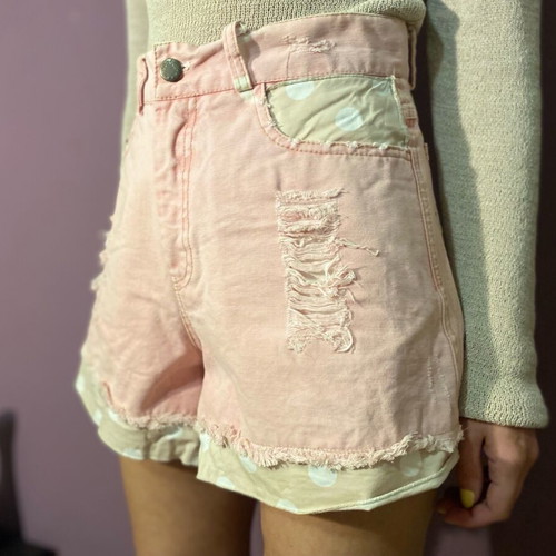 Nidodileda Jean pink shorts used, size S
