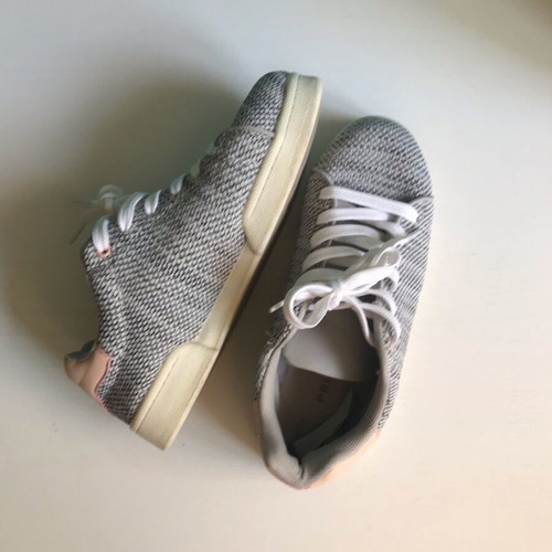 Primark sneakers used with knitted texture, size 38, white and grey