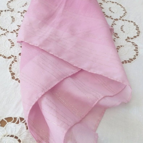 Gentilucci Italy Scarf 85x85 Like New Pink Lurex