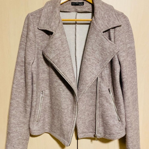 Emery Rose gray jacket new with zipper and collar