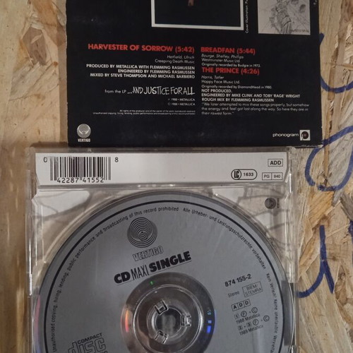 Metallica CD singles pack of 2, And Justice for All era