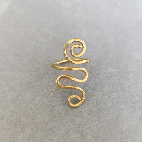 Gold ring handmade like new from brass