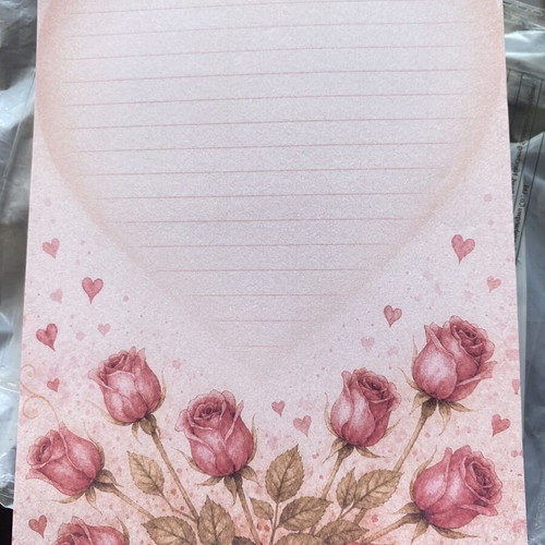 Correspondence set like new, 15 pieces with beautiful designs