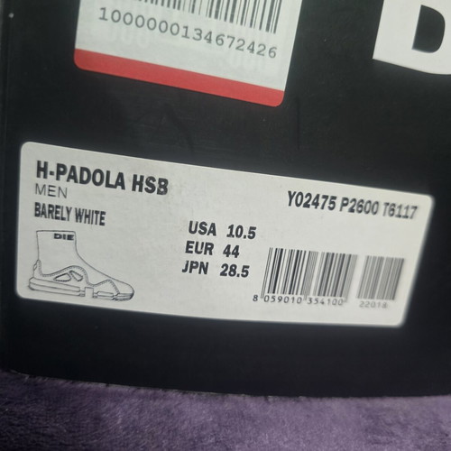 Diesel H-PADOLA HSB sneakers size 44 new, white