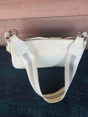 Bally mini shoulder bag used, white, missing clasp