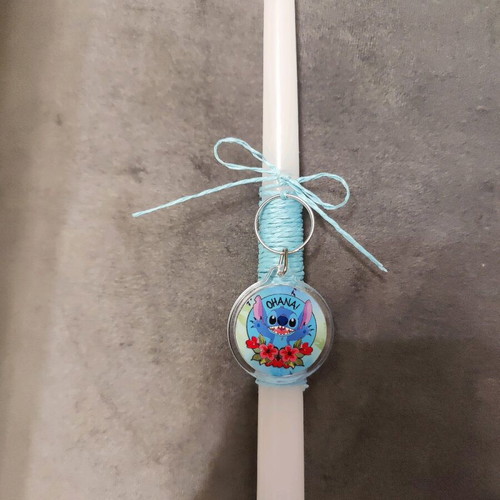 Stitch Candle 25cm new with Ohana keychain