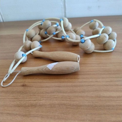 Wooden massage roller tool for relief