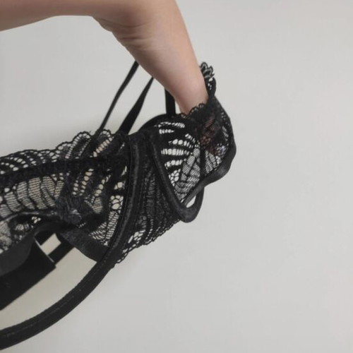 Sexy black lace bra new with cut out design