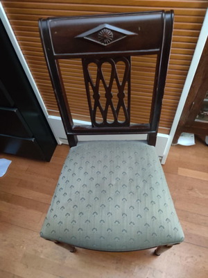 Antique chair made of good wood with cushion in like new condition